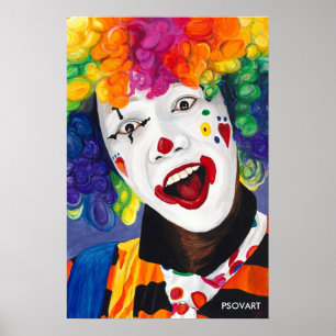 Póster Palhaço do arco-íris