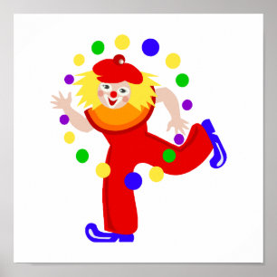 Poster Palhaço do Juggler da dança