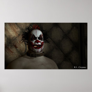 Poster Palhaço em uma pilha acolchoada