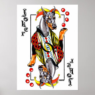Póster Palhaço preto do Doberman