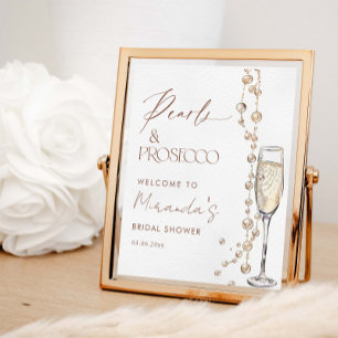 Poster Palhas E Chá de panela Prosecco Bem-Vindo