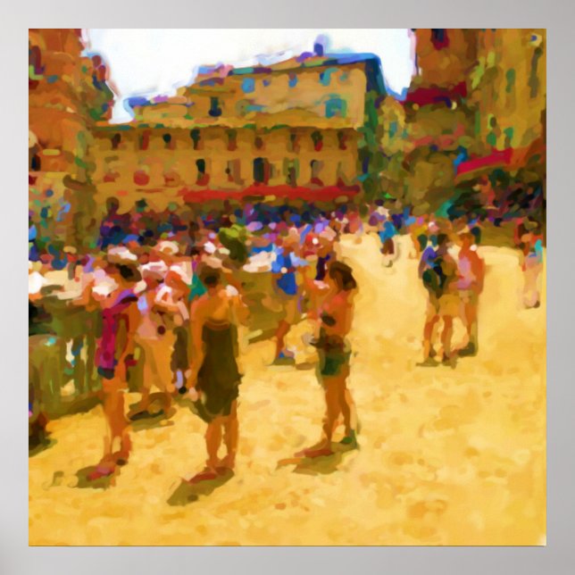 Póster Palio em Siena (Frente)