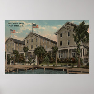 Póster Palm Beach, FL - vista exterior do Palm Beach