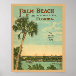 Poster Palm Beach Florida Vintage Turismo
