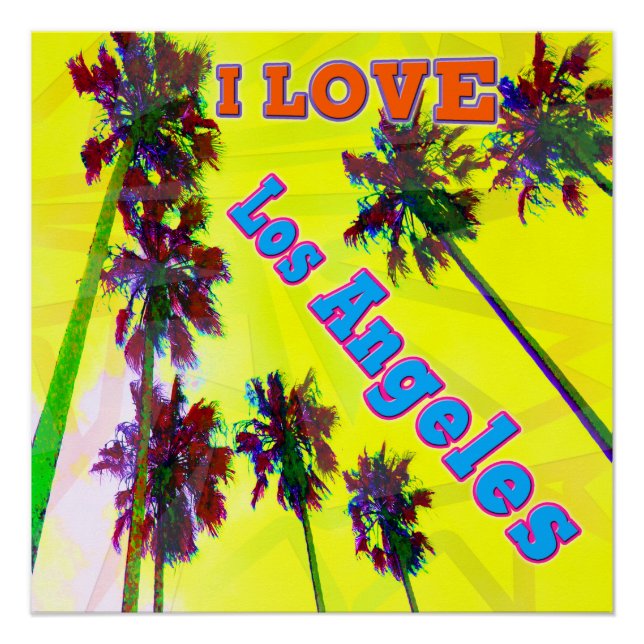 Póster "Palm Sky: EU AMO Los Angeles 2" Poster (Frente)