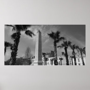 Poster Palm Trees e Obelisk, Boulogne-sur-Mer, França