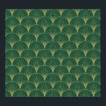 Poster Palm verde Folha Art Deco<br><div class="desc">Folha de palma sobre fundo verde - estilo de deco de arte - padrão geométrico de Abstrato Vintage para têxteis, invólucro, design de produto. Ilustração Vintage. Estilo de Deco de Arte Folha de abstrato Palm. Decoração têxtil. Estilo de deco de arte em folha de palma em um fundo verde. Clássico...</div>