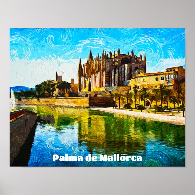 Poster Palma de Maiorca Baleares (Frente)