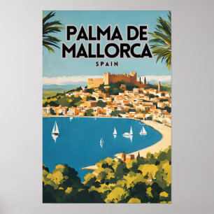 Poster Palma De Mallorca Nostalgia Viagem