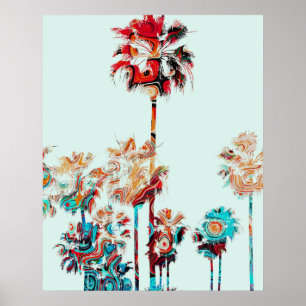 Poster Palma de praia Design 243