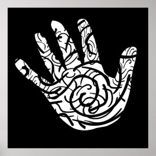 Poster palma geométrica abstrato