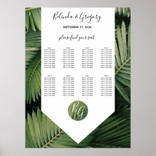 Poster Palma Tropical Deixar Gráfico de Assentos de Casa