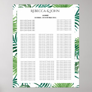 Poster Palma Tropical Sai do Assento de Casamento