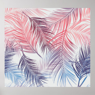 Poster Palmas tropicais havaianas: Na moda sem costura
