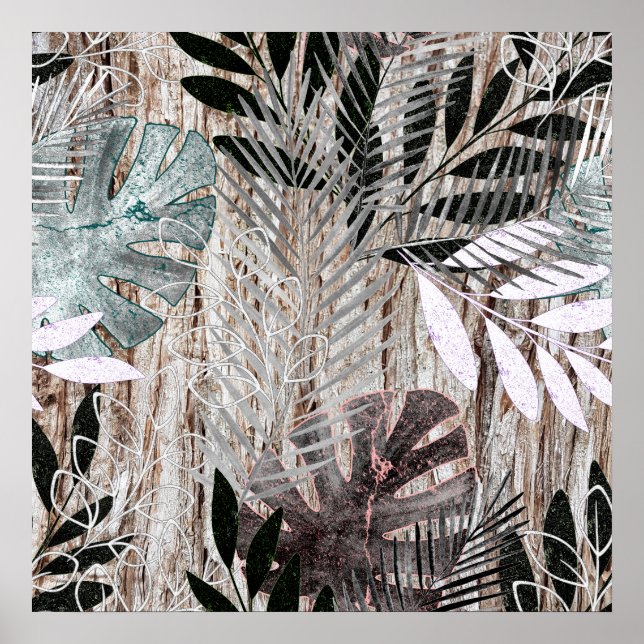 Poster Palmeiras, árvores, tropicais, botânicas (Frente)