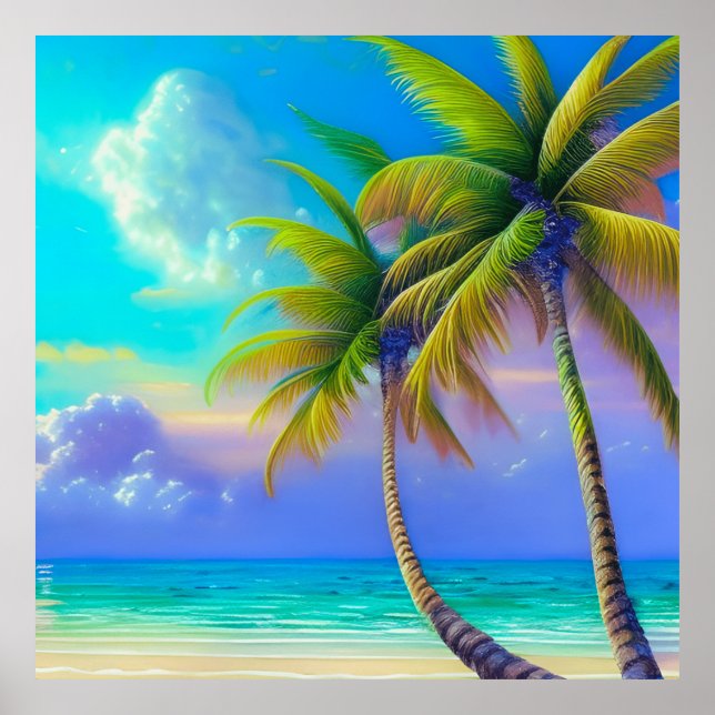 Poster Palmeiras como Noite Cai Tropical (Frente)