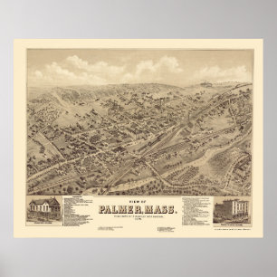 Poster Palmer, Mapa Panorâmico do MÃE - 1879