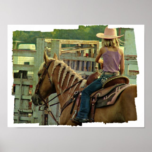 Poster Palomino Barrrel Horse (Frente)