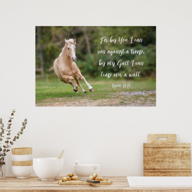 Poster Palomino Horse Escritura Versa Contra Tropa (Cozinha)