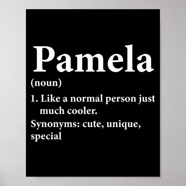 Poster Pamela Name Definition Funny D  (Frente)