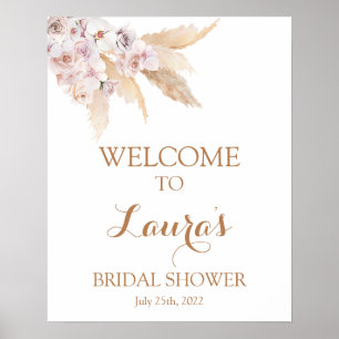 Poster Pampas Grass Boho Chic Bridal