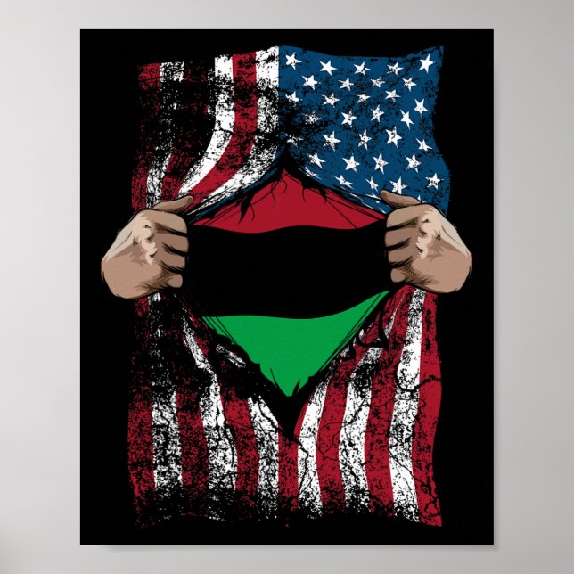 Poster Pan African Unia Flag Leal Afro-americanos Usa Gif (Frente)