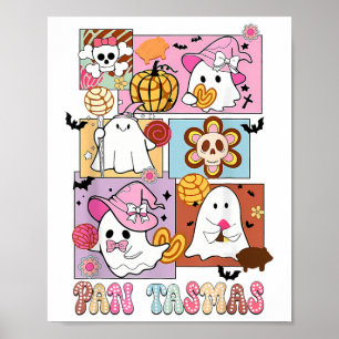 Poster Pan Tasmas Ghost Pumpkin Spooky Conchas Halloween