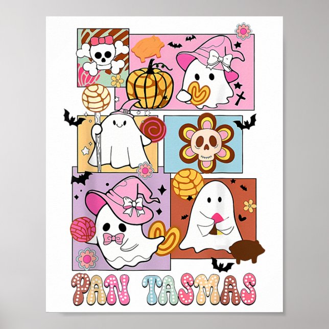 Poster Pan Tasmas Ghost Pumpkin Spooky Conchas Halloween (Frente)