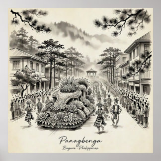 Poster Panagbenga Festival Baguio Philippines Flower Fest