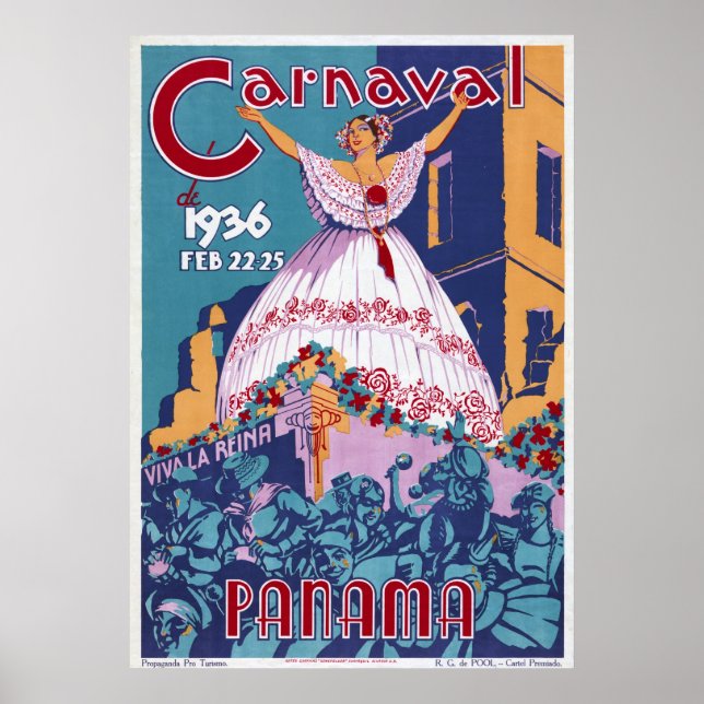 Póster Panamá Carnaval (Frente)