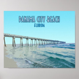 Poster Panamá City Beach Florida Vintage