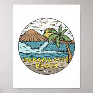 Poster Panamá City Beach Florida Vintage