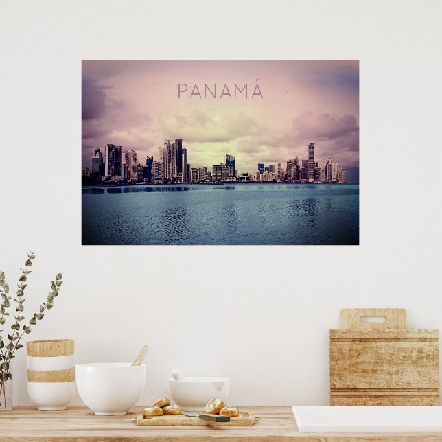 Poster Panamá Skyline (Cozinha)