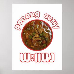 Poster Panang Thai Curry ... Comida na rua Tailândia