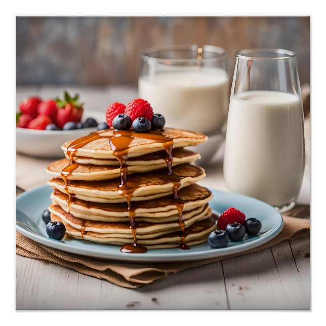 Póster Pancakes and Milk (Frente)