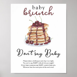 Poster Pancakes chá de fraldas Não diga amor