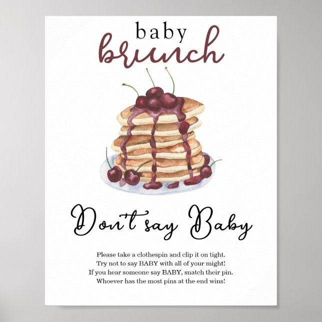 Poster Pancakes chá de fraldas Não diga amor (Frente)