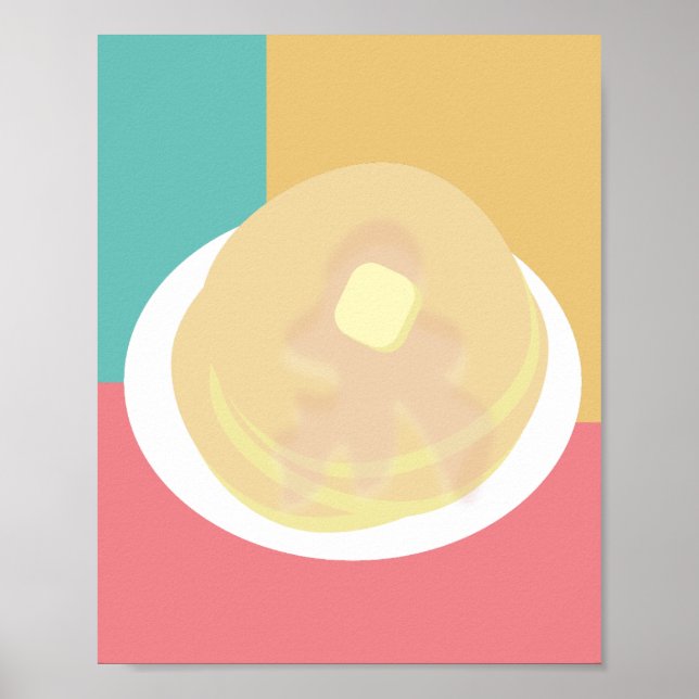 Poster Pancakes Xarope Coloridos (Frente)