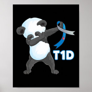 Poster Panda 1 Diabetes Diabetes Tipo 1, Batido Divertido