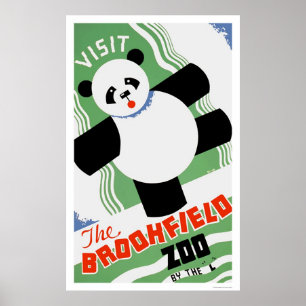 Póster Panda Brookfield Zoo 1938 WPA