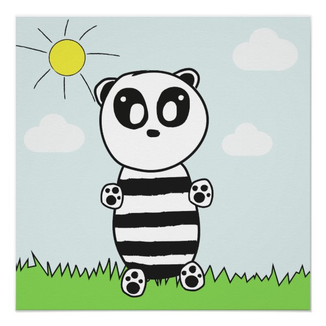 Póster Panda Crianças (Frente)