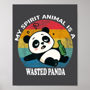 Poster Panda Desperdiçado É Meu Animal Srit Racoon Meme E