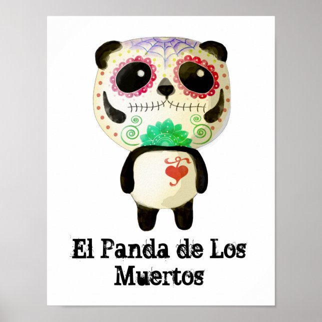 Póster Panda do Dia dos Mortos (Frente)