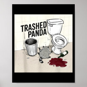 Poster Panda Guaxinim Bêbado e Divertido é Destruído