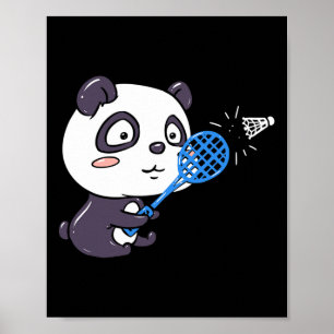 Poster Panda Jogando Badminton Ficando Suado I Panda Bea