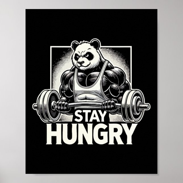 Poster Panda - Malhação de Workout Gym de Criação de Anim (Frente)