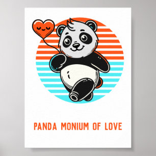 Poster "Panda-monium do Amor" do Panda Fofo