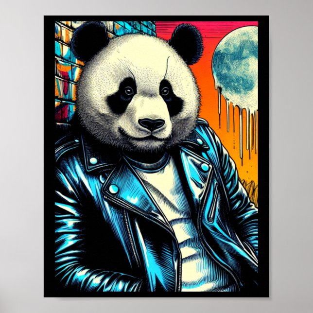 Poster Panda No Autocolante City 2 (Frente)