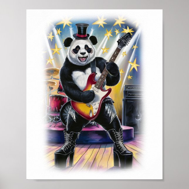 Poster Panda on stage on a White (Frente)