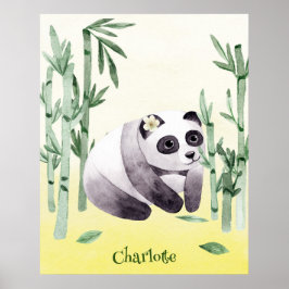 Poster Panda Sentado Fofo